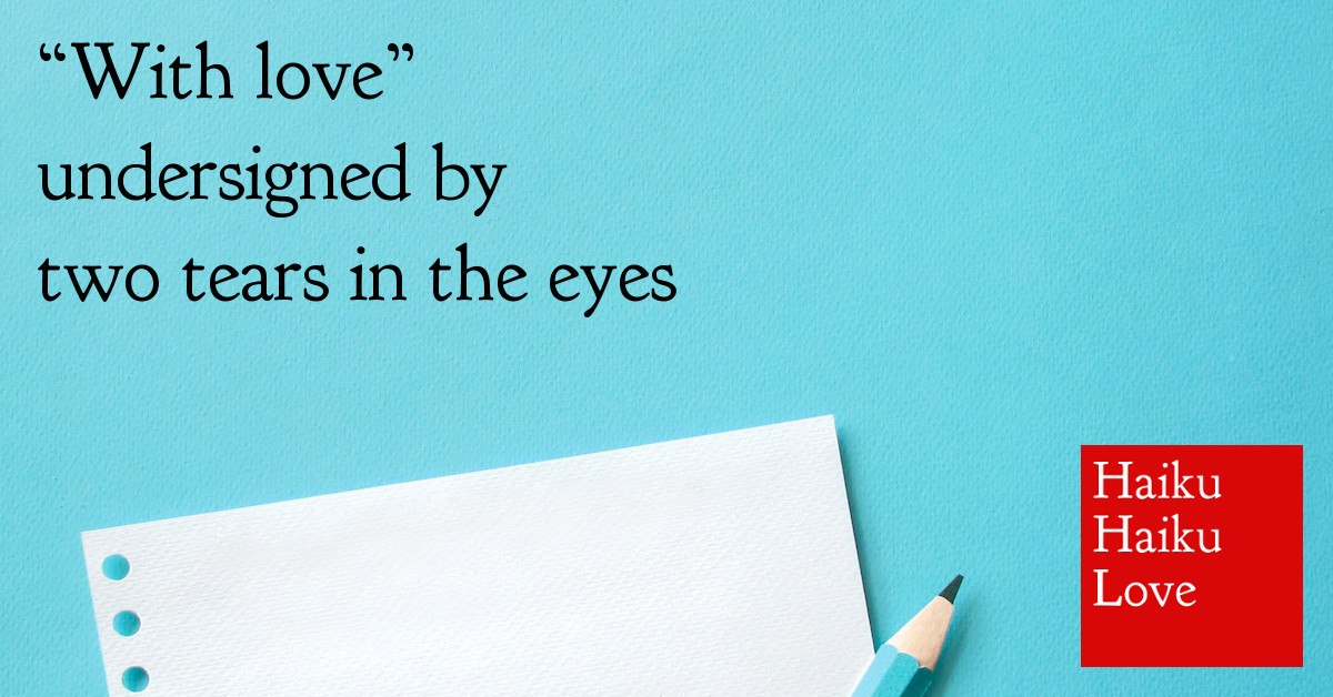 “With love” · Haiku Haiku Love